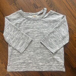 Jane + Delancey Womens Shirt 3/4 Sleeve small gray blouse